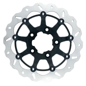 13 inch (330mm) Full Floating Wave Narrow band rotor – Black Carrier – BRACKET NOT INCLUDED(Radial Mount) – GBDU011