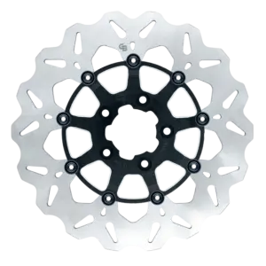11.5″- 292mm Floating Wave Rotor Black Carrier with Silver Contrast Cut – GBDU012