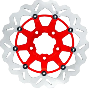 13″- 330mm Floating Wave Rotor oversize brackets sold seperately (Axial Brackets: SP065K and/or SP064K)- Red Carrier – GBDU032