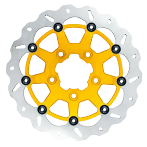13 inch (330mm) Full Floating Wave Narrow band rotor – Gold Carrier – BRACKET NOT INCLUDED(Radial Mount) – GBDU034