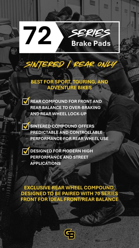 Sintered Rear Brake Pads GBrakes 72 Series