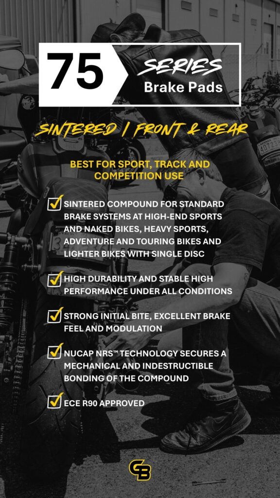 Sintered Front Brake Pads - GBrakes 75 Series