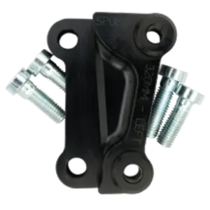 12.5" OR 320MM LEFT SIDE BRACKET FOR HD. NOT TO BE USED WITH FLOATING OR SEMI FLOATING ROTOR. MOUNTING BOLTS (4) INCLUDED - SP062K