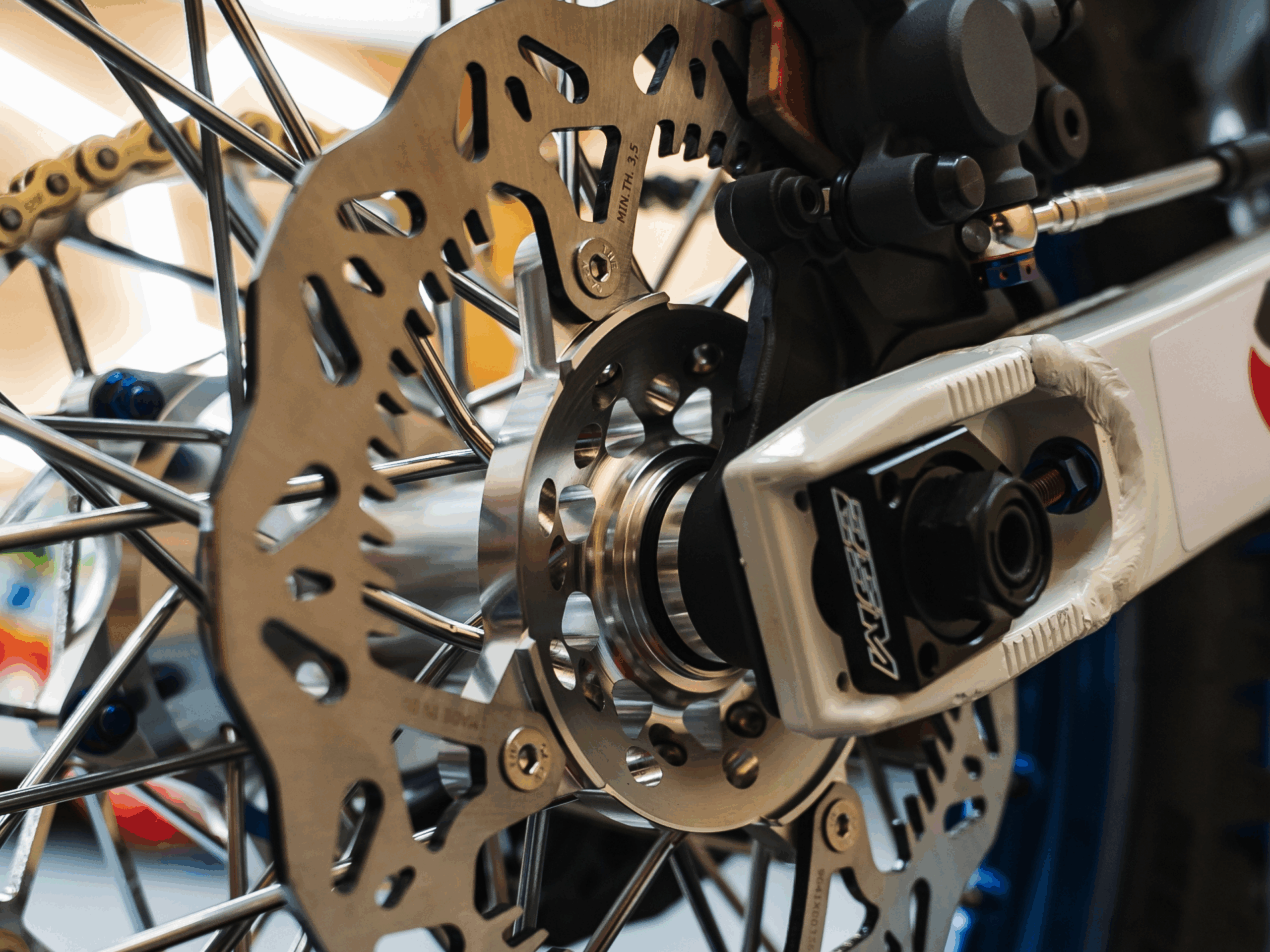 Cody Webb riding the EnduroCross Reno course with GBrakes dirt bike brake rotors installed, tackling the extreme rock garden section.